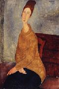 Amedeo Modigliani Jeanne Hebuterne with Yellow Sweater Sweden oil painting reproduction